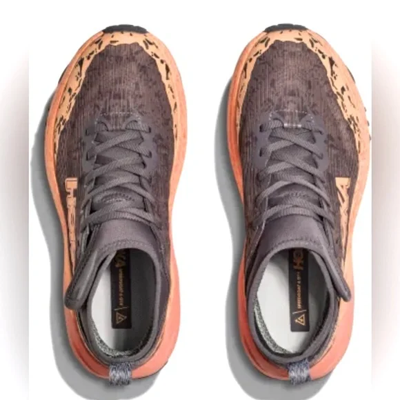 Hoka Brown and Orange Athletic Shoes - Picture 5 of 10